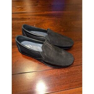SAS Women Black Suede Loafer 6.5 W Shoe Tripad Comfort